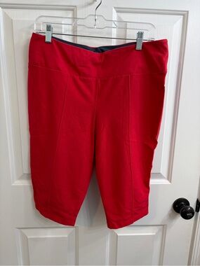 Women with control coral Bermuda Stretch Pull-On Shorts